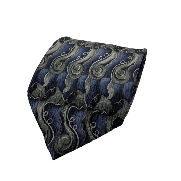 Jimmy V Other - Jimmy V Peggy Fleming Blue Stonehenge Geometric Silk Classic Necktie